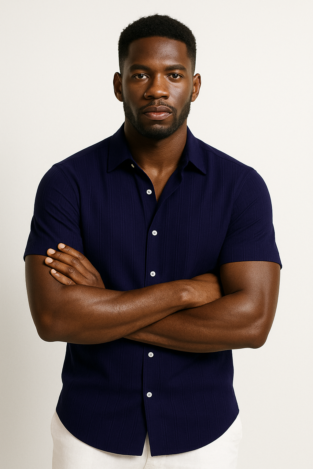 Men's Classic Short Sleeve Button-Up Shirt 8