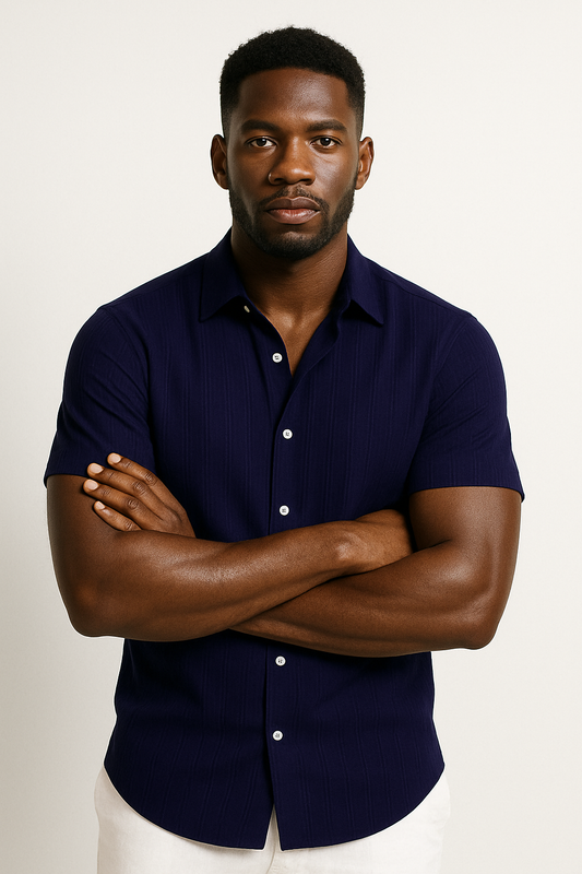 Men's Classic Short Sleeve Button-Up Shirt 8