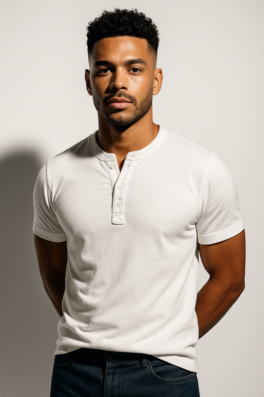 Men’s Classic Short Sleeve Henley Shirt 3