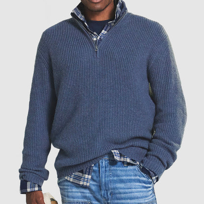 Men’s Half Zip Jumper | Ribbed Sweater for Stylish Layering 1