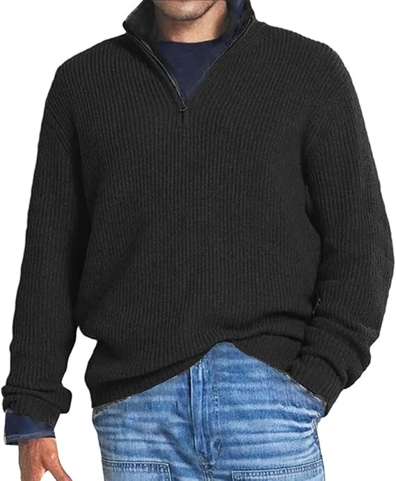 Men’s Half Zip Jumper | Ribbed Sweater for Stylish Layering 2