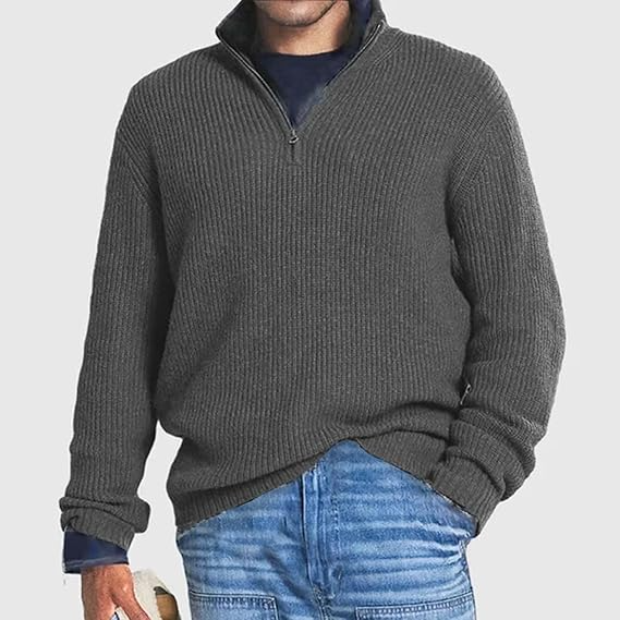 Men’s Half Zip Jumper | Ribbed Sweater for Stylish Layering 4