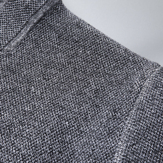 Men's Knit Cardigan with Stand Collar and Patch Pockets 7