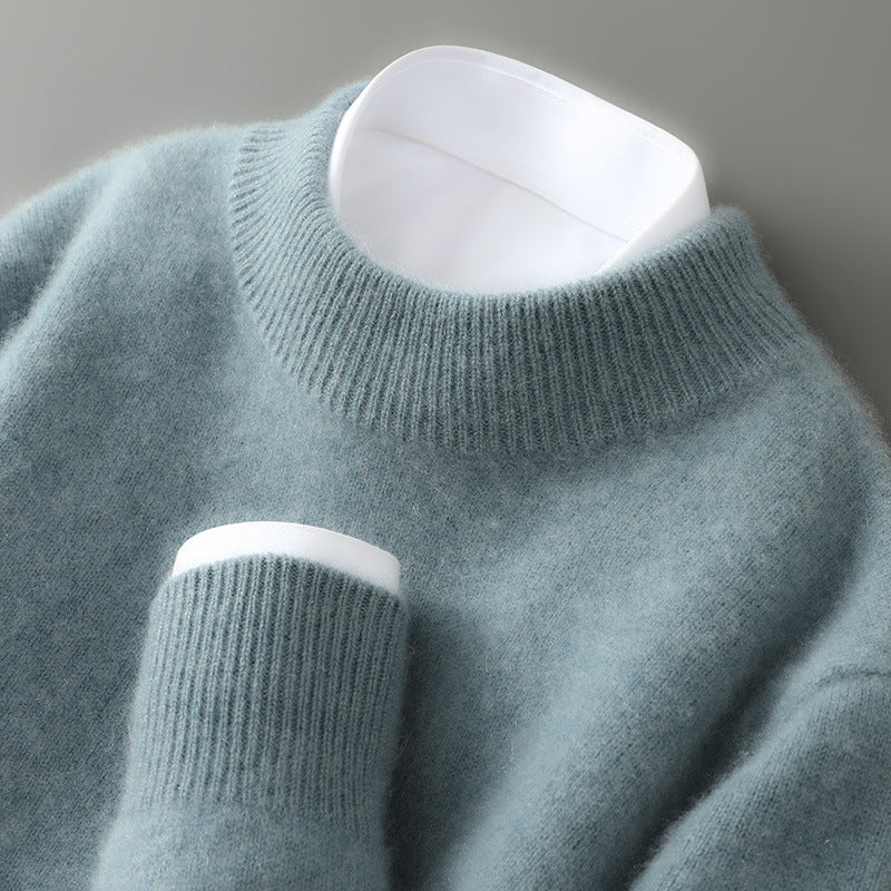 Men's Knit Sweater with Crew Neck and Ribbed Trim 3