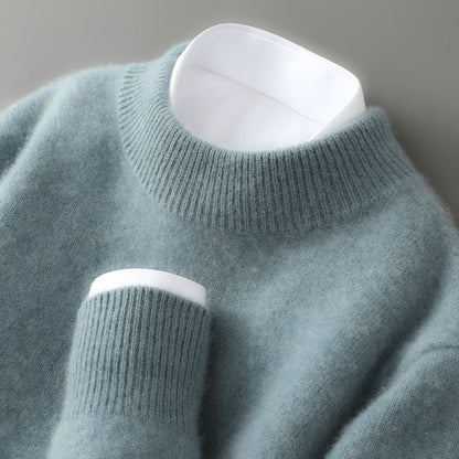 Men's Knit Sweater with Crew Neck and Ribbed Trim 3