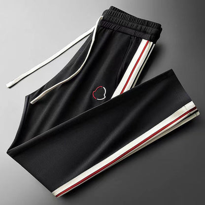 Men's Knit Tracksuit with Half-Zip Top and Stripe Trim 8