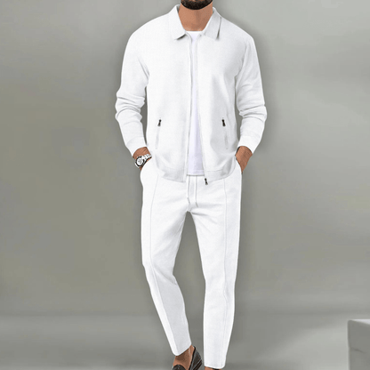 Men's Knit Tracksuit with Zip Jacket and Drawstring Pants 1