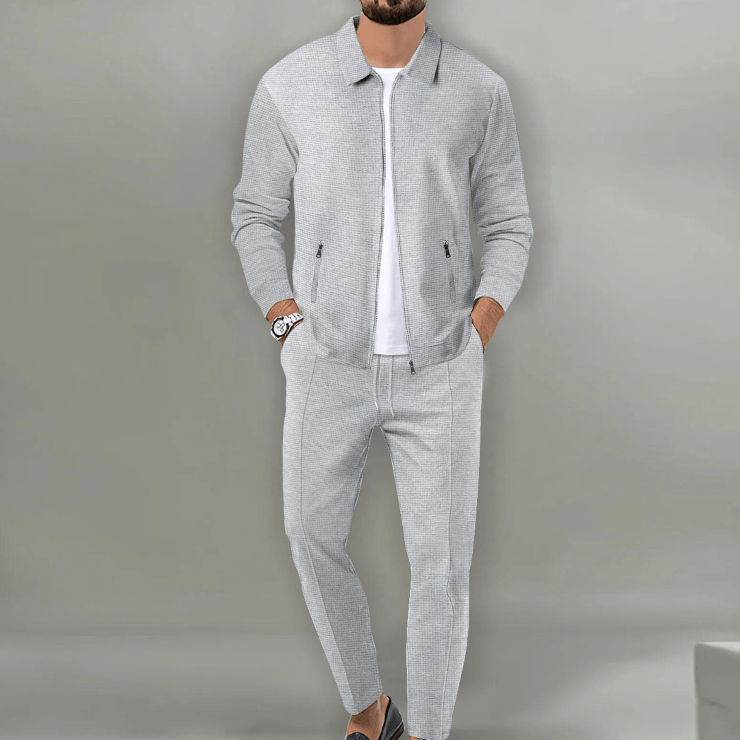 Men's Knit Tracksuit with Zip Jacket and Drawstring Pants 3