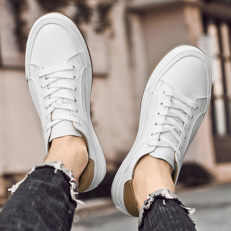 Men's Low-Top Synthetic Sneakers with Lace-Up Front and Rubber Sole 1
