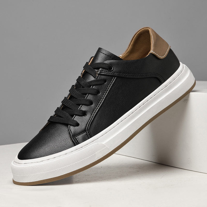 Men's Low-Top Synthetic Sneakers with Lace-Up Front and Rubber Sole 5