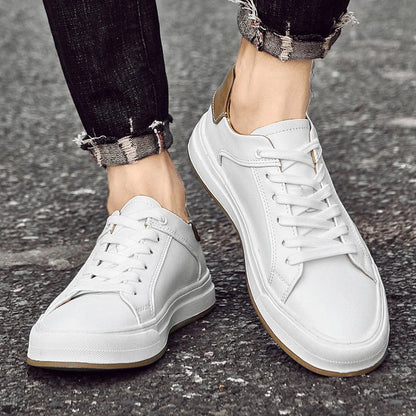 Men's Low-Top Synthetic Sneakers with Lace-Up Front and Rubber Sole 6