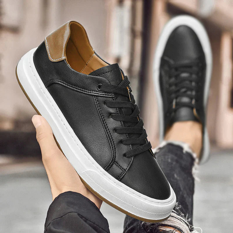 Men's Low-Top Synthetic Sneakers with Lace-Up Front and Rubber Sole 7