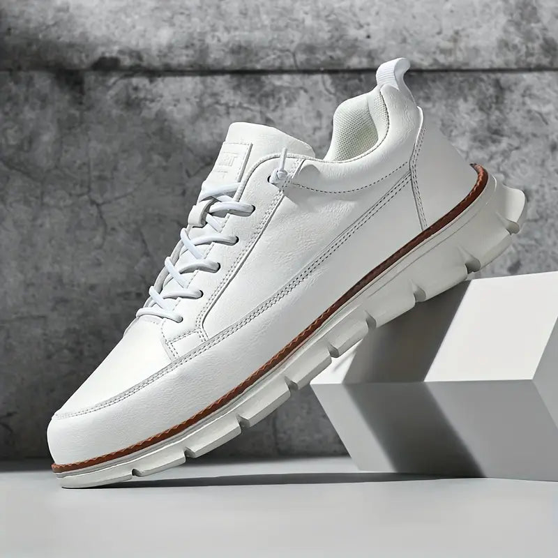Men's Low-Top Synthetic Sneakers with Side Zipper and Lug Sole 3