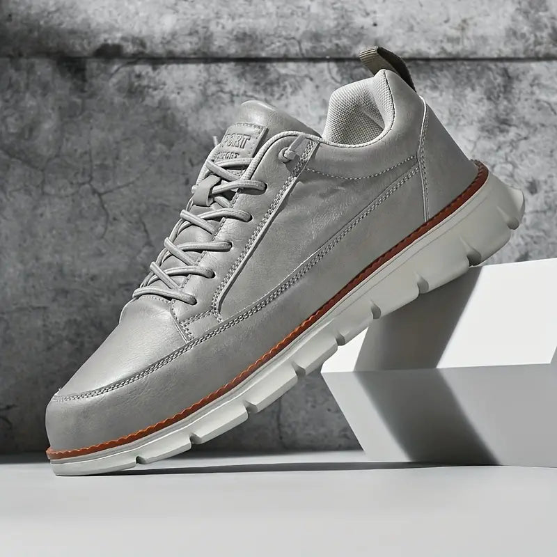 Men's Low-Top Synthetic Sneakers with Side Zipper and Lug Sole 5