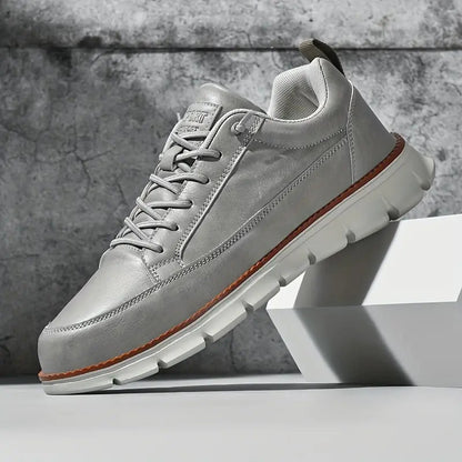 Men's Low-Top Synthetic Sneakers with Side Zipper and Lug Sole 5