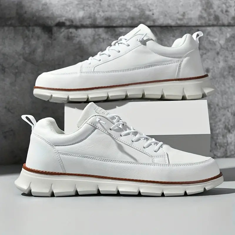 Men's Low-Top Synthetic Sneakers with Side Zipper and Lug Sole 6