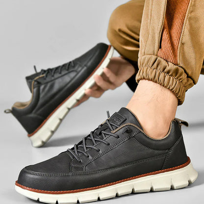 Men's Low-Top Synthetic Sneakers with Side Zipper and Lug Sole 8