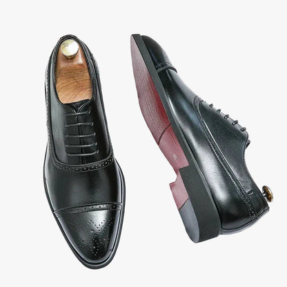 Men's Oxford Shoes with Lace-Up Closure and Cap Toe 1