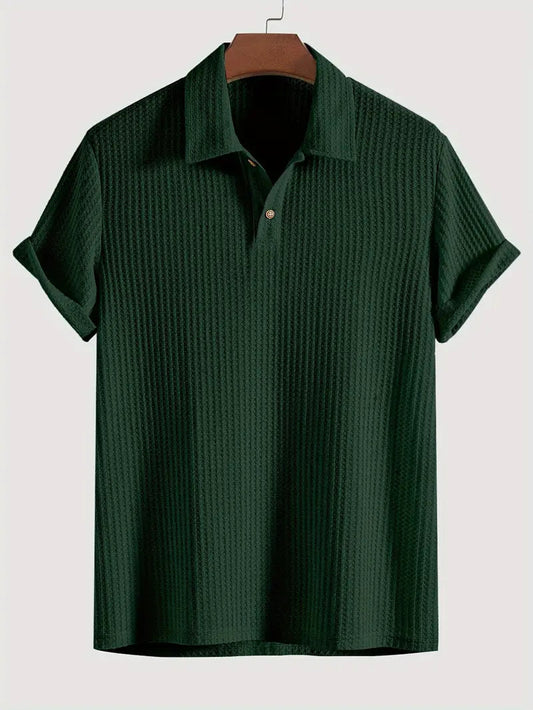 Men’s Polo Shirt | Solid Textured Design 0