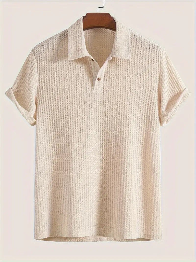 Men’s Polo Shirt | Solid Textured Design 1