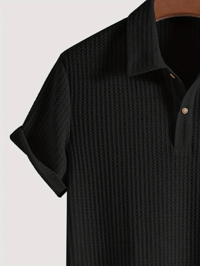 Men’s Polo Shirt | Solid Textured Design 5
