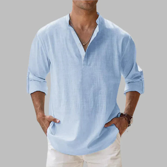 Men’s Relaxed Linen Cotton Summer Shirt 0