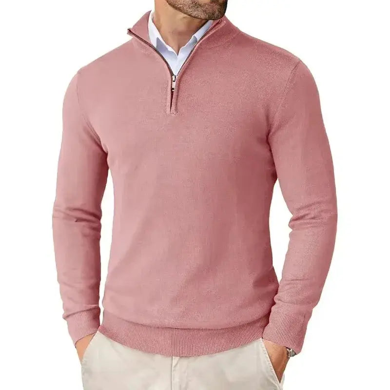 Men's Slim Fit Quarter Zip Sweater 8