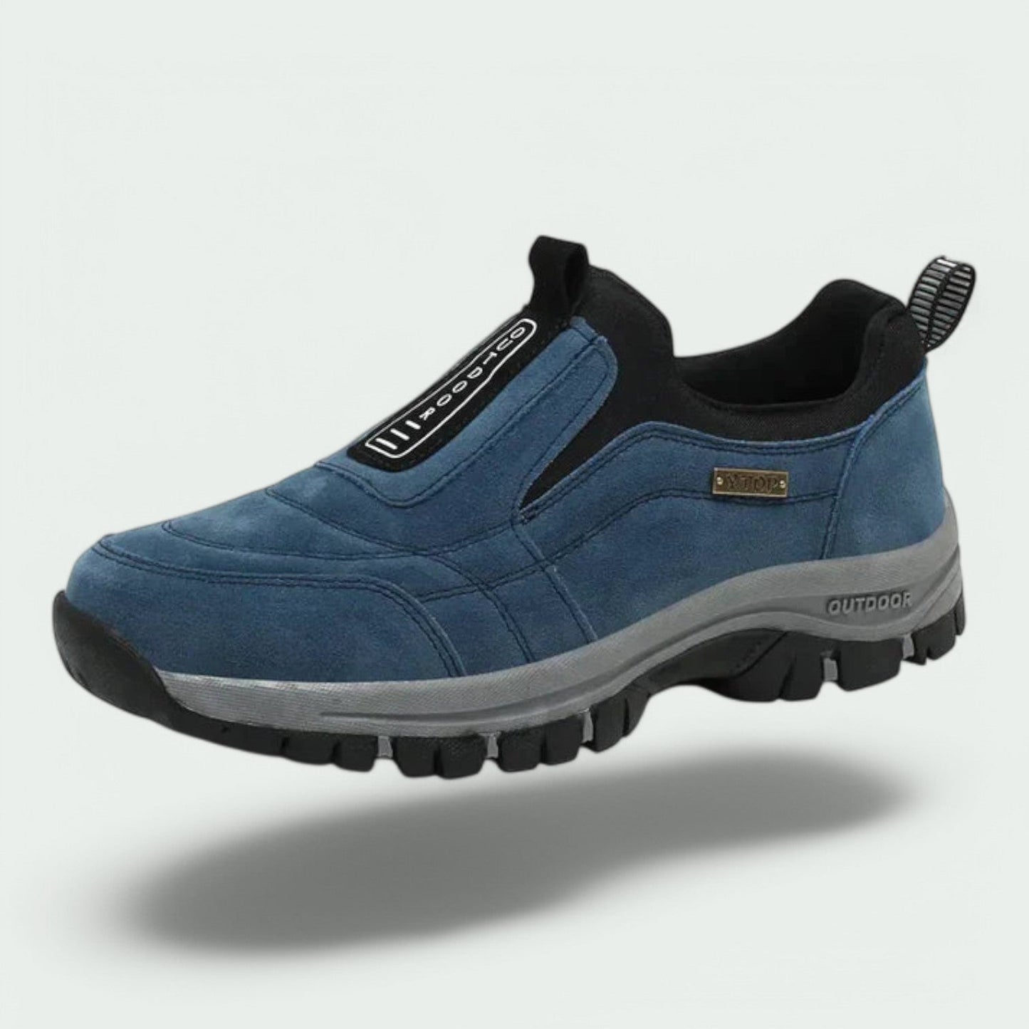Men's Slip-On Suede Sneakers with Elastic Gores and Lug Outsole 0