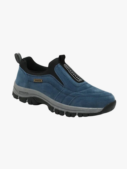 Men's Slip-On Suede Sneakers with Elastic Gores and Lug Outsole 1