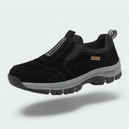 Men's Slip-On Suede Sneakers with Elastic Gores and Lug Outsole 2