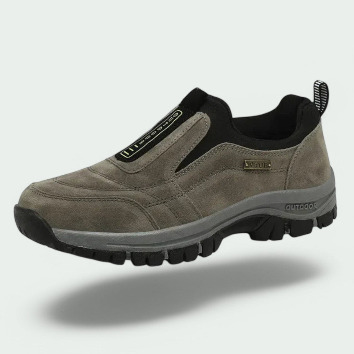 Men's Slip-On Suede Sneakers with Elastic Gores and Lug Outsole 3