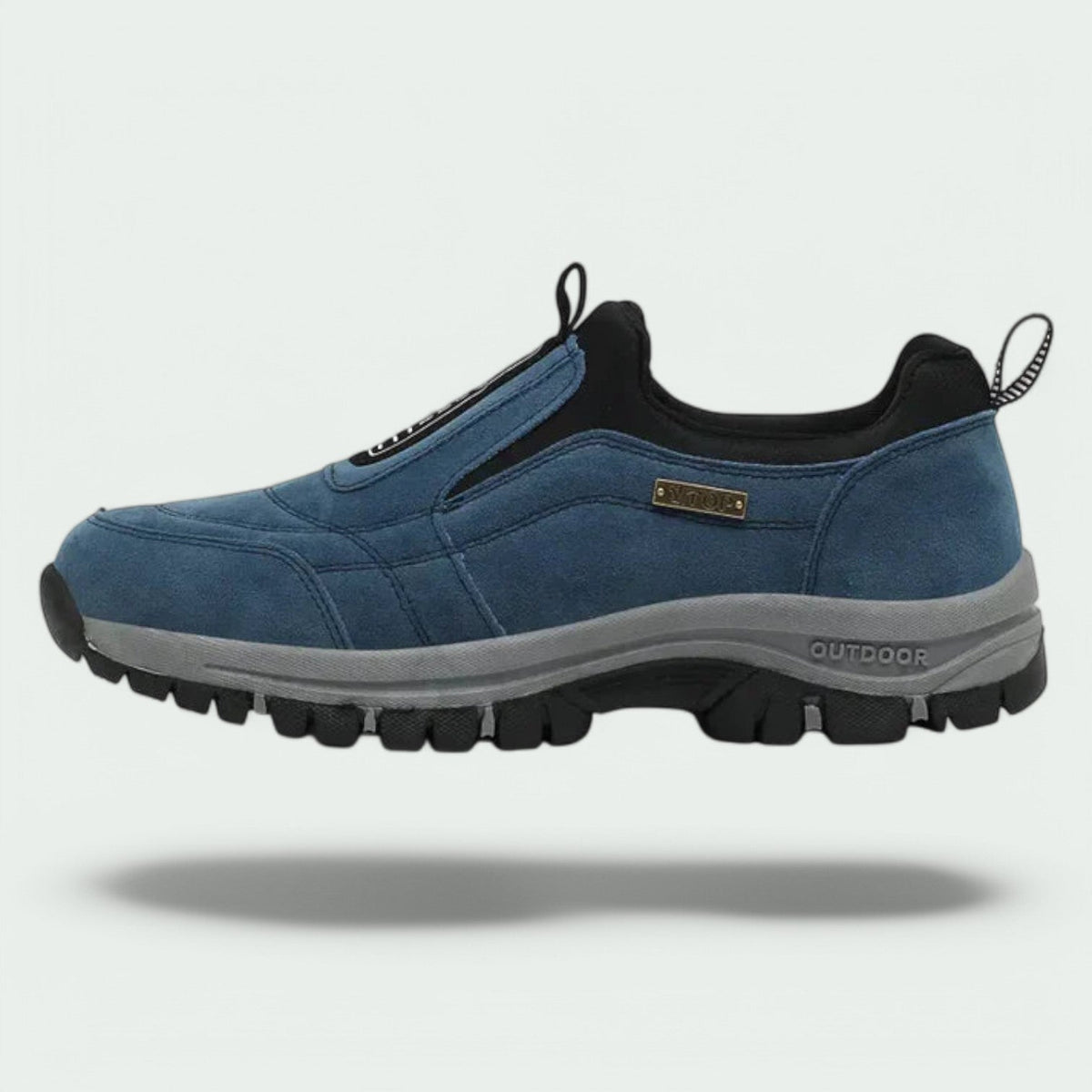 Men's Slip-On Suede Sneakers with Elastic Gores and Lug Outsole 4