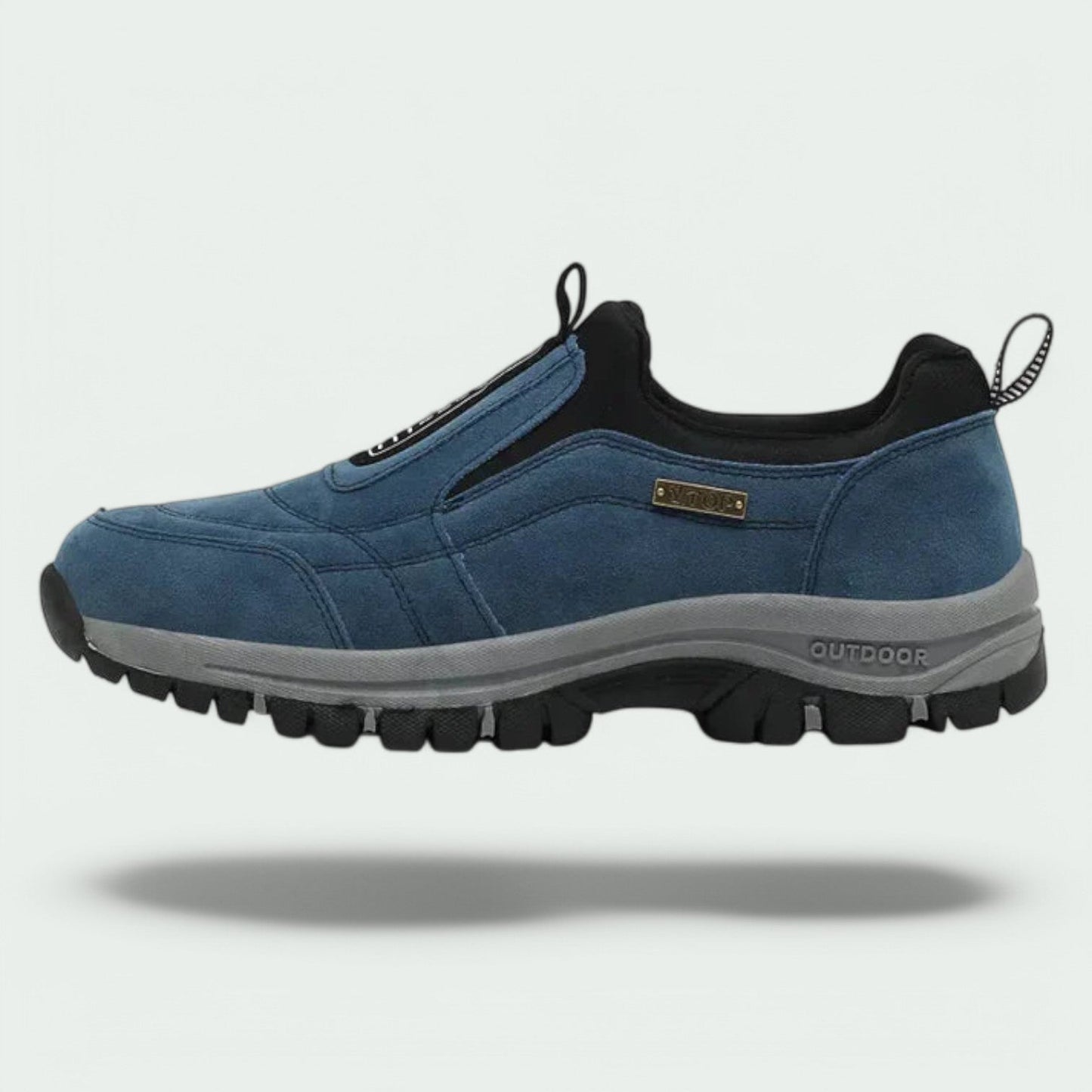 Men's Slip-On Suede Sneakers with Elastic Gores and Lug Outsole 4