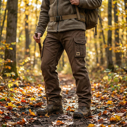 Men's Utility Woven Cargo Pants with Belt and Flap Pockets 2