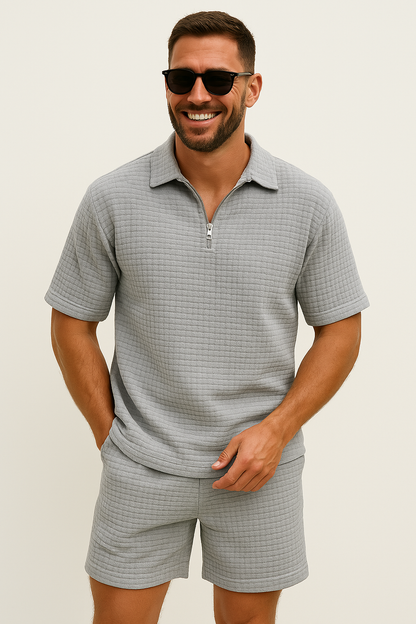 Men’s Waffle Texture Two-Piece Set 2