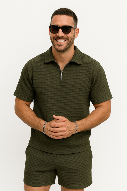 Men’s Waffle Texture Two-Piece Set 3
