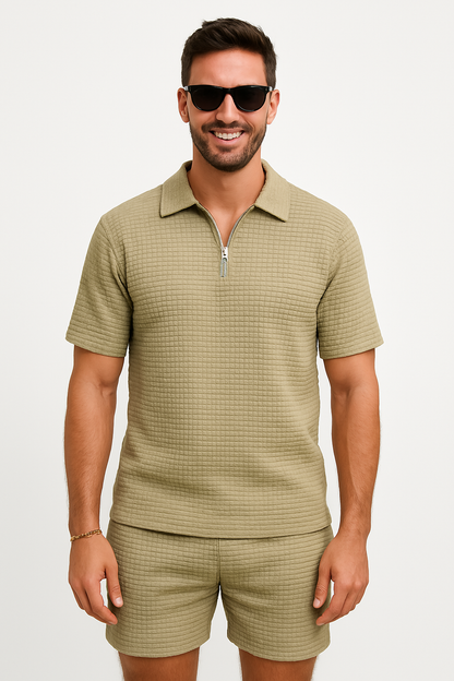 Men’s Waffle Texture Two-Piece Set 4