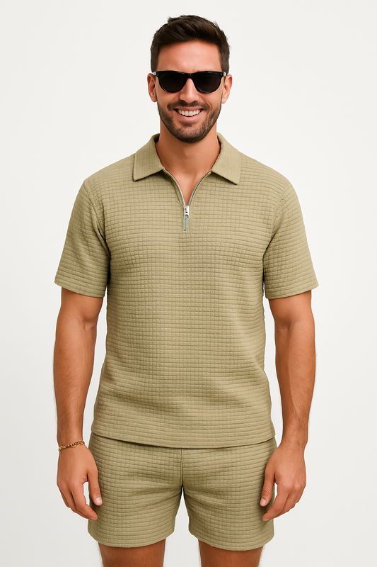 Men’s Waffle Texture Two-Piece Set 4