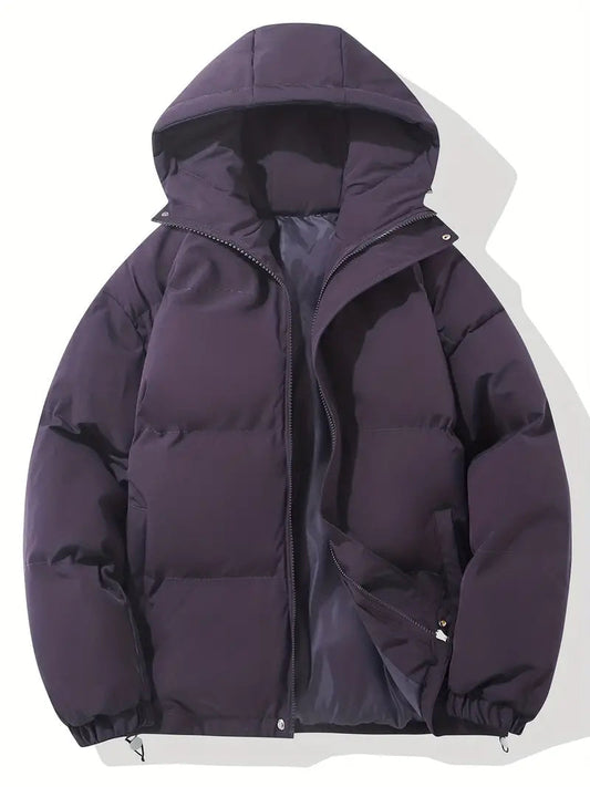 Men's Down Puffer Jacket - Hooded Winter Coat with Premium Insulation