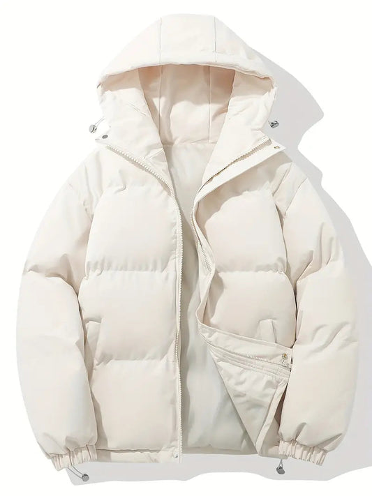Men's Down Puffer Jacket - Hooded Winter Coat with Premium Insulation