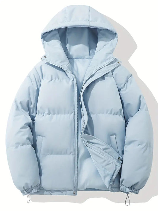 Men's Down Puffer Jacket - Hooded Winter Coat with Premium Insulation