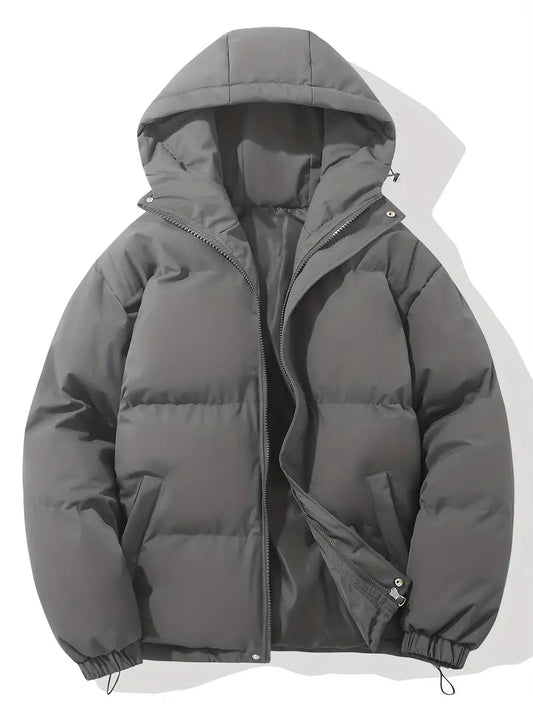 Men's Down Puffer Jacket - Hooded Winter Coat with Premium Insulation