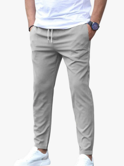 Men's Woven Jogger Pants with Drawstring Waist and Side Pockets 1