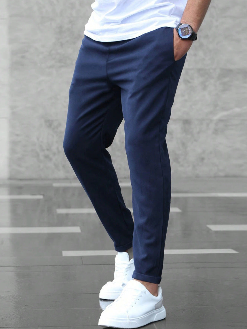 Men's Woven Jogger Pants with Drawstring Waist and Side Pockets 5