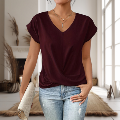 Mia | Casual Comfortable V-Neck T-Shirt 0
