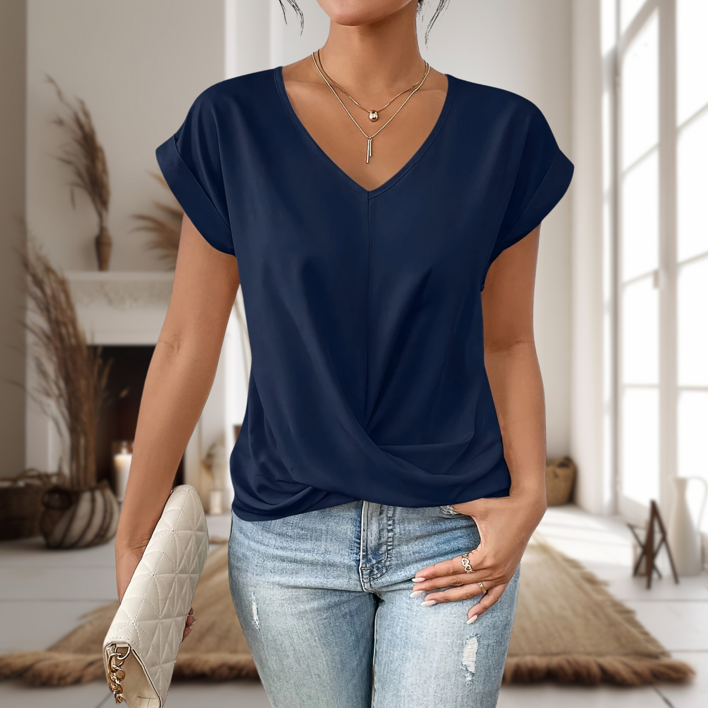 Mia | Casual Comfortable V-Neck T-Shirt 4
