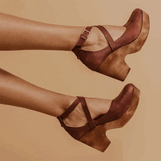 Mia | Chic Black Wedge Heels for Women 1