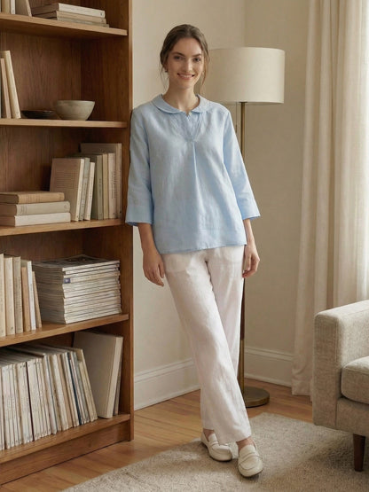 Mia | Effortless Relaxed Linen Women's Top 1