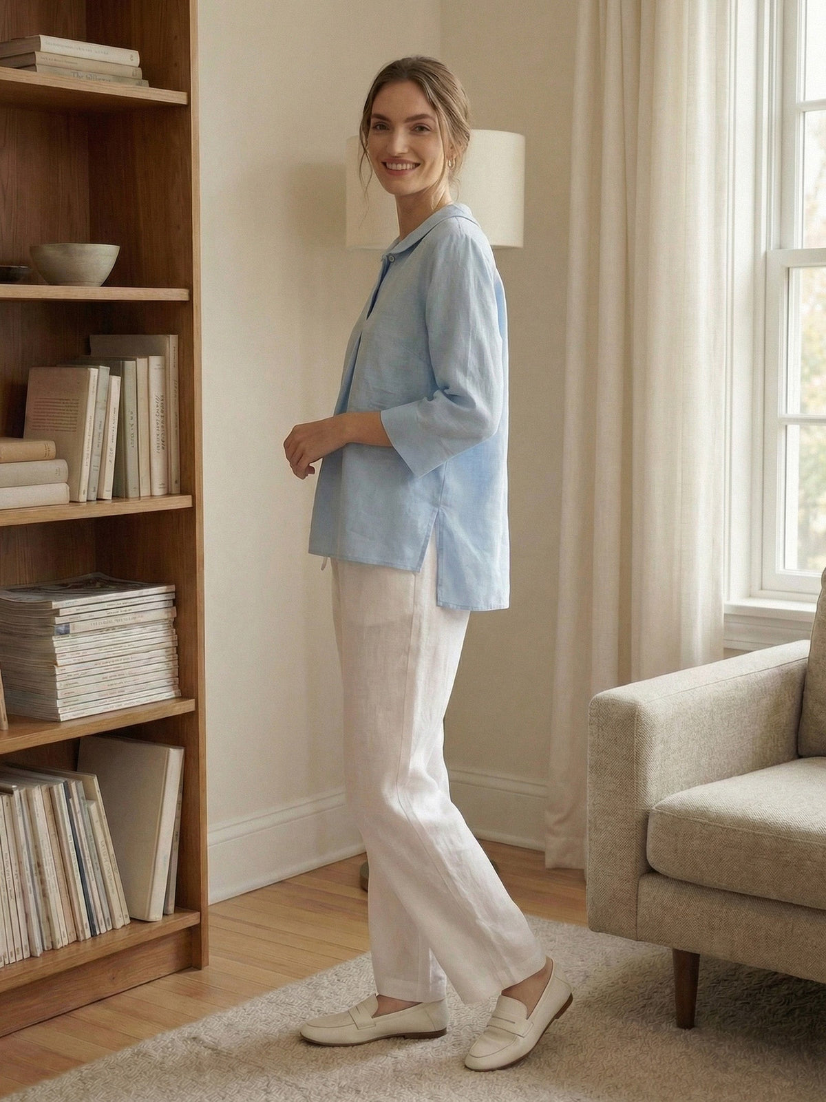 Mia | Effortless Relaxed Linen Women's Top 2