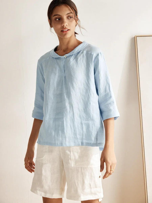 Mia | Effortless Relaxed Linen Women's Top 3